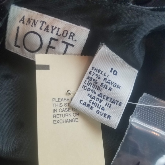 SOLD NWT Loft Women's Top Silk Blend Black - Picture 5 of 5